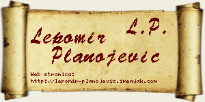 Lepomir Planojević vizit kartica